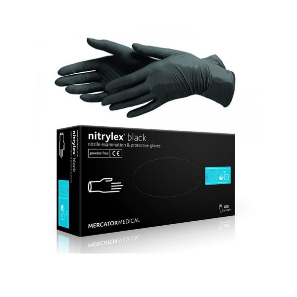 OS rukavice NITRYLEX BLACK M 100ks